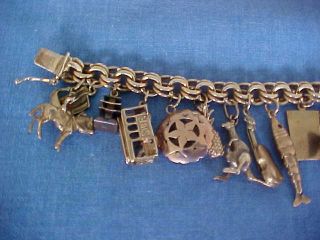 VINTAGE 14K YELLOW GOLD CHARM BRACELET LOADED 24 GOLD CHARMS 79 GRAMS TRAVEL 8