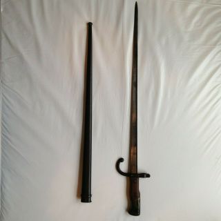 French Gras Rifle Bayonet With Scabbard 1877,