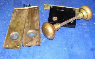 Passage Door Set - With Brass Plates,  Knobs & Box - 12 Available (dh602)