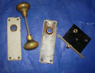 PASSAGE Door SET - with BRASS Plates,  KNOBS & Box - 12 AVAILABLE (DH602) 4