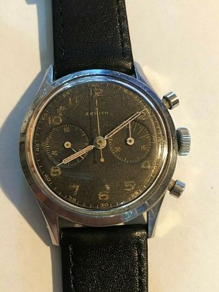 Vintage Zenith Military Pilot Chronograph Watch - Cal 143 - 6