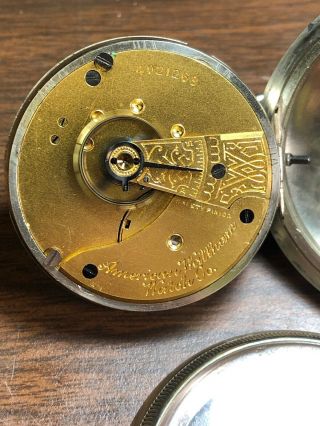 Antique 1889 Waltham 18s 7j Open Face Pocket Watch model 1883 SideWinder 4