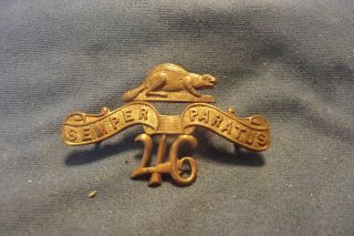 Scarce Pre Ww I Brass Shoulder Badge To The Durham Regiment