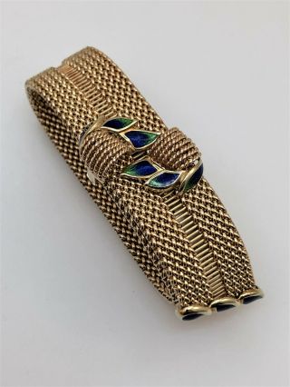 Vintage Longines 14k Yellow Gold Hidden Face Watch Bracelet