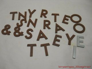 22 Vintage Smaller Raised Casted Metal " Letters " For One Money
