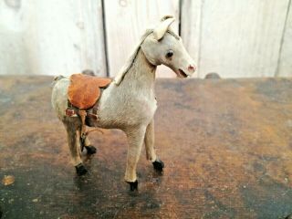 Old Vintage Antique Miniature Carved Wood Horse Toy Erzgebirge Putz Doll House