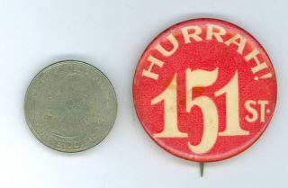 Vtg 1917 - 18 Wwi Minnesota 151st Field Artillery Regiment Collect.  Pinback Button