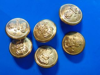 6 Ww2 Kc Rcn Royal Canadian Navy Buttons Maker Marked Scully Montreal