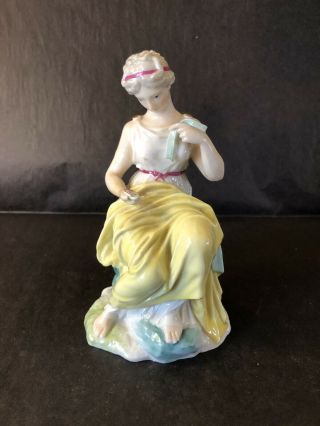 Antique Meissen Porcelain Elegant Figure Figurine Of Woman Seated