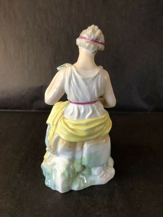Antique Meissen Porcelain Elegant Figure Figurine of Woman Seated 6