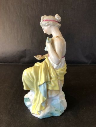 Antique Meissen Porcelain Elegant Figure Figurine of Woman Seated 7