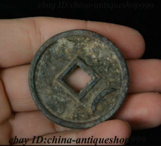 Ancient writing Chinese Tong Qian Bronze Coin Money Currency Copper Cash Statue 5