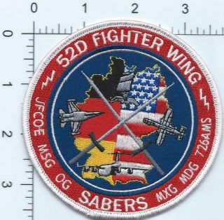 Usaf Patch 52 Fighter Wing Spangdahlem Gaggle A - 10 F - 16 Us Air Force Patch
