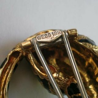 David Webb Gold Tiger Brooch with Emerald Eyes 49.  8g 4