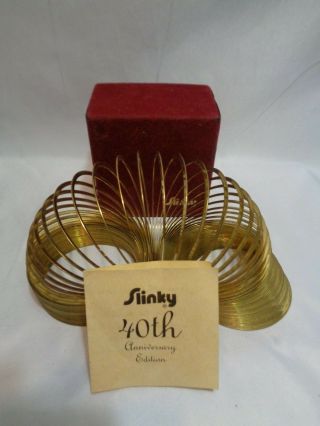 Brass Slinky Toy 40th Anniversary Limited Edition Box James Poof