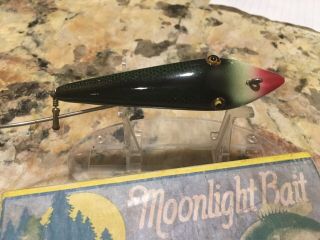 Vintage Moonlight 1 Hook Pikearoon Fishing Lure Antique Tackle Box Bait RARE BOX 2