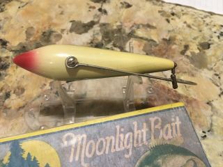 Vintage Moonlight 1 Hook Pikearoon Fishing Lure Antique Tackle Box Bait RARE BOX 4