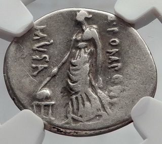 Roman Republic 66bc Rome Muse Urania Of Astronomy Ancient Silver Coin Ngc I60126