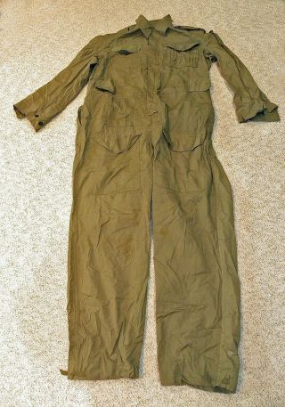 Ww2 British 1945 Dated Jungle Tanker Overalls Uniform Large Size