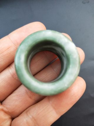 Chinese nephrite Jade Archer ' s Thumb Ring Banzhi Rare Y21 4