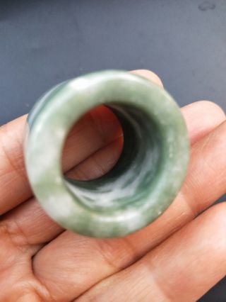 Chinese nephrite Jade Archer ' s Thumb Ring Banzhi Rare Y21 5