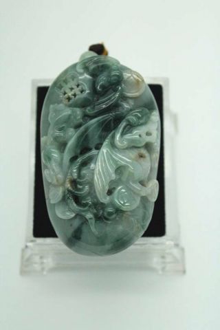 100 Natural Vintage Ancient Animal Grade A Jade Jadeite Antique Pendant 02038