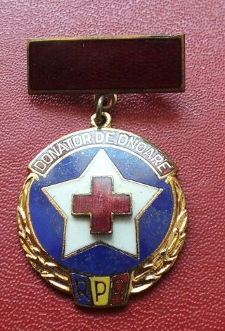 Romania Romanian Red Cross Honored Donor Badge Medal Order