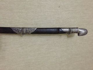 antique russian caucasian silver sword kinjal kindjal shamshir shashka 11