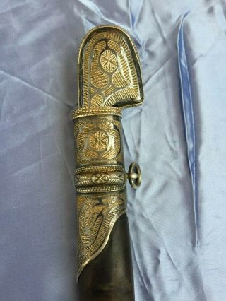 antique russian caucasian silver sword kinjal kindjal shamshir shashka 4