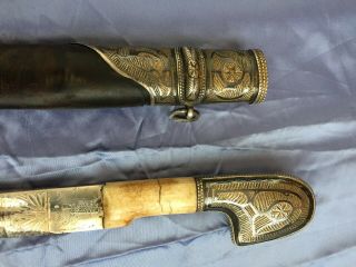 antique russian caucasian silver sword kinjal kindjal shamshir shashka 5