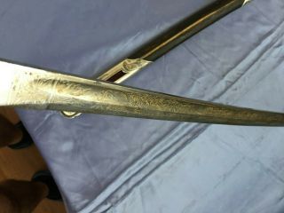 antique russian caucasian silver sword kinjal kindjal shamshir shashka 7