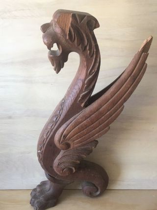 Antique Wood Carved Griffin