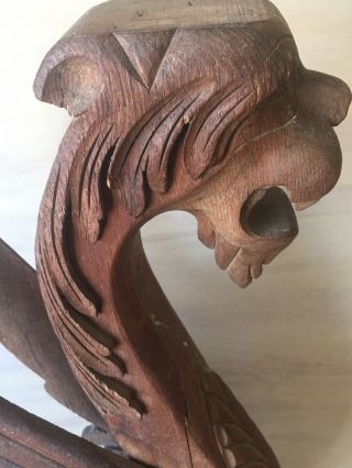 Antique Wood Carved griffin 5