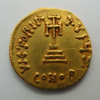 641 - 668 Byzantine CONSTANS II Pogonatus CONSTANTINE IV Gold Coin SOLIDUS Ancient 3