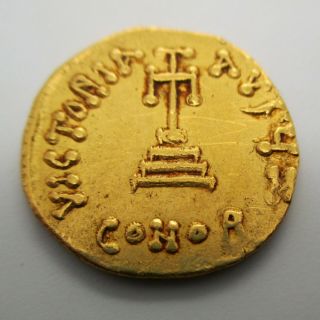 641 - 668 Byzantine CONSTANS II Pogonatus CONSTANTINE IV Gold Coin SOLIDUS Ancient 4