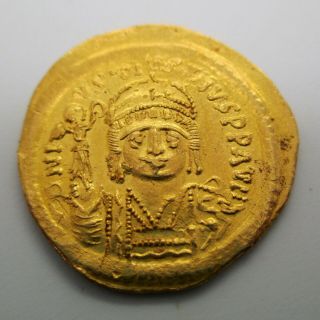 565 - 578 AD Byzantine Empire JUSTIN II Gold Coin AV SOLIDUS Ancient SEAR 345 2