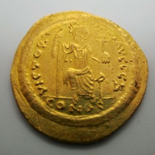 565 - 578 AD Byzantine Empire JUSTIN II Gold Coin AV SOLIDUS Ancient SEAR 345 4