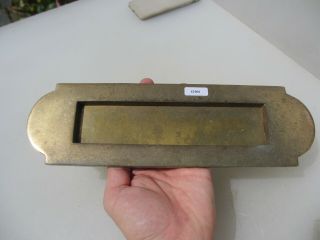 Vintage Brass Letterbox Letter Box Post Slot Letters Old