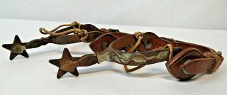 RARE Vintage Antique Western Spurs from Ranch Located in Kansas Founded in 1888 3