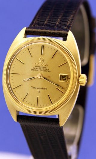 Vintage Omega Constellation Chronometer 18K Gold Dial & Case Automatic Men Watch 4