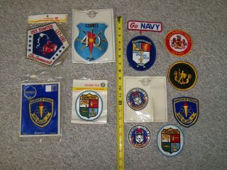 12 Uss Navy Ship Patches 1960 