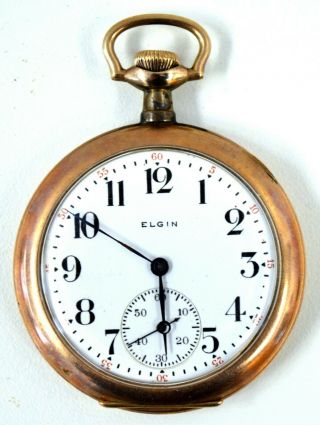 1916 Elgin Pocket Watch,  12s,  15j,  Grade 315,  Openface " Gjk " Model 3