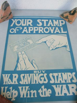 Ww1 Poster Wss War Savings Stamps Antique Poster World War 1