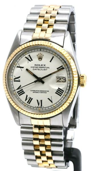♛ Rolex Oyster Perpetual Datejust 1603 Vintage 65 Steel & Gold Automatic Watch ♛
