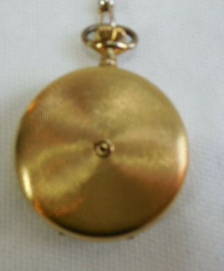 Vtg.  Arnex 17 Jewels Pocket Watch Mechanical Incabloc w/ chain Swiss Made 3