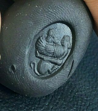 Bizarre top Ancient Carnelian Intaglio Sphinx & Angel Erotic Post Signet Stamp 3