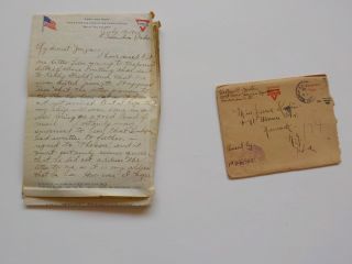 Wwi Letter 1918 Issoudun France Prison 21st Aero Squadron Newark Jersey Ww1