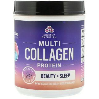Dr.  Axe / Ancient Nutrition,  Multi Collagen Protein,  Beauty,  Sleep,  535g/tub