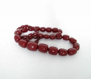 Antique Cherry Amber Bakelite Faturan Beads Necklace 107 grams 10