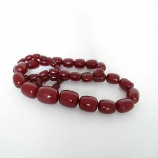 Antique Cherry Amber Bakelite Faturan Beads Necklace 107 grams 2